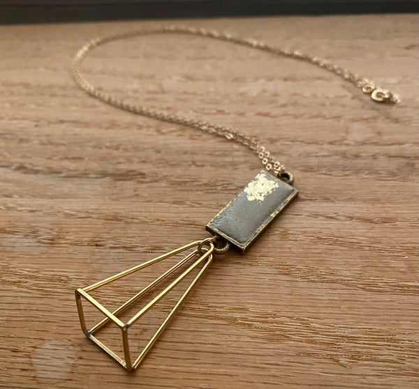 Concrete Mid Century Modern Necklace
