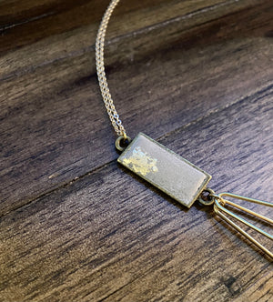 Concrete Mid Century Modern Necklace