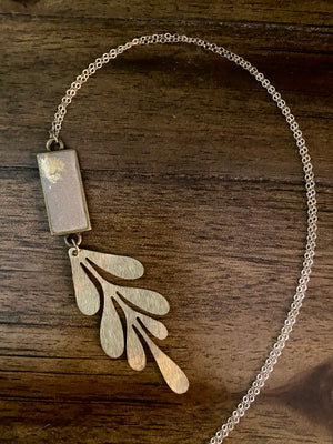 Concrete Mid Century Modern Necklace