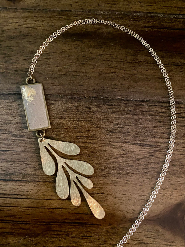 Concrete Mid Century Modern Necklace