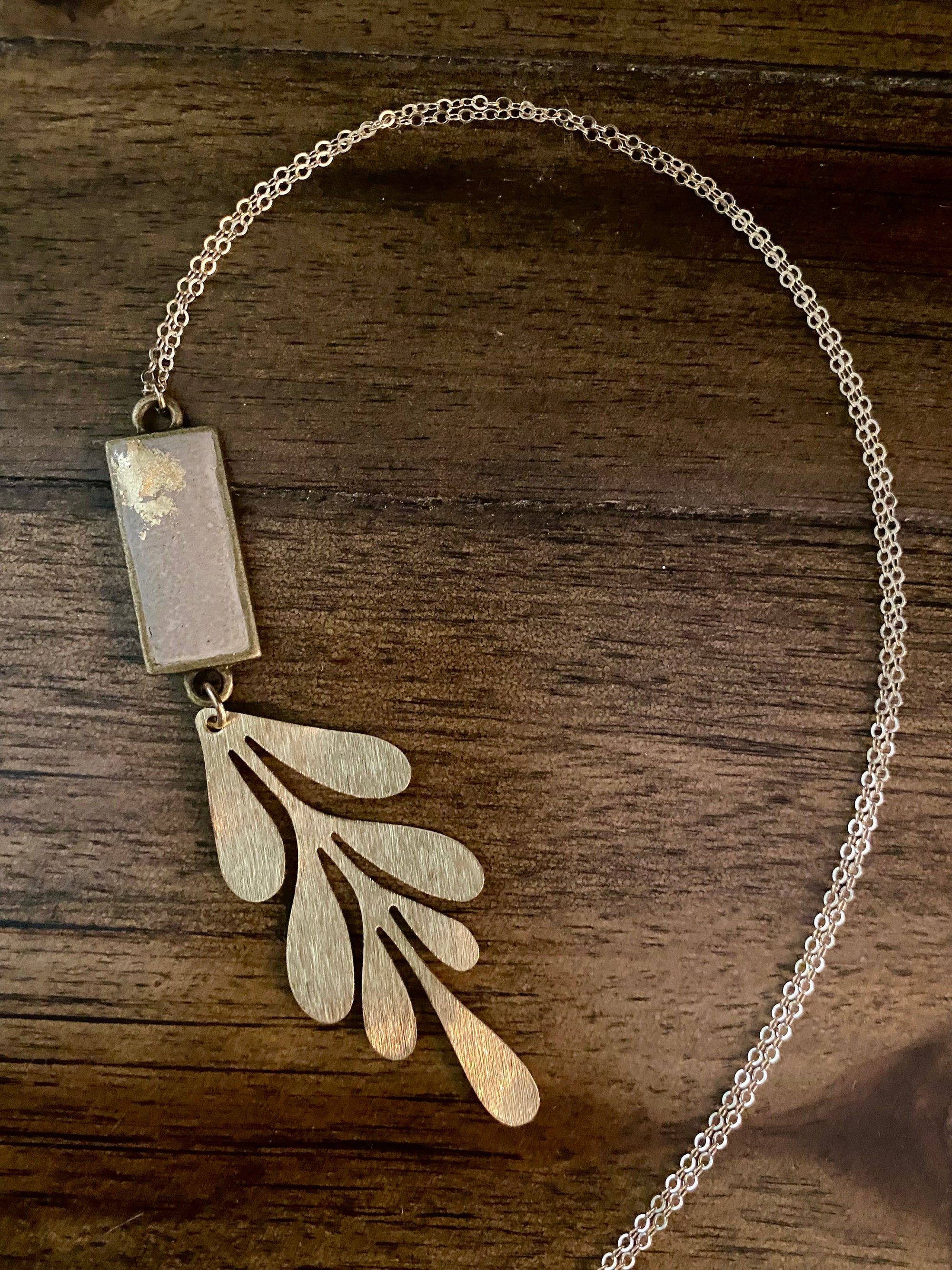 Concrete Mid Century Modern Necklace