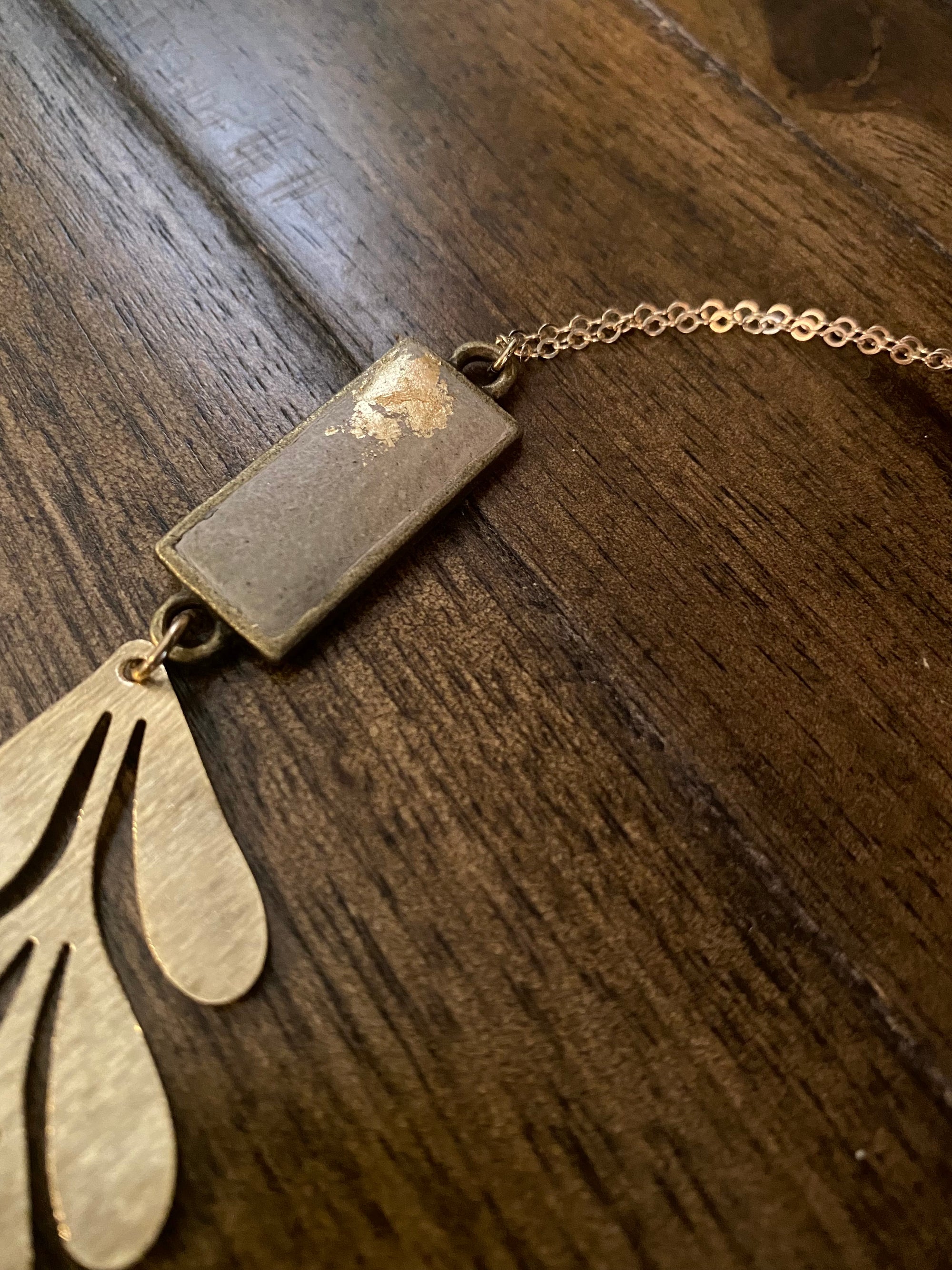 Concrete Mid Century Modern Necklace