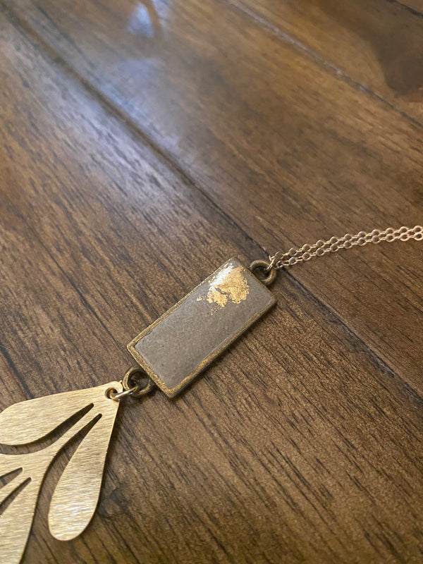 Concrete Mid Century Modern Necklace