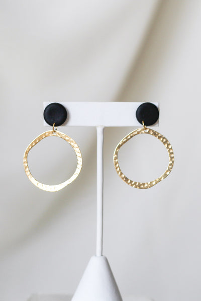 Cait Hammered Hoop Earrings