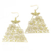 Bee Floral Triangle Earrings