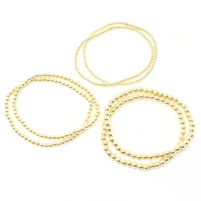 Gold Beaded Bracelets - Tassels & Nuggets