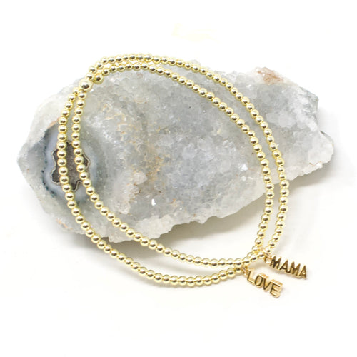 Gold Beaded Charm Bracelets