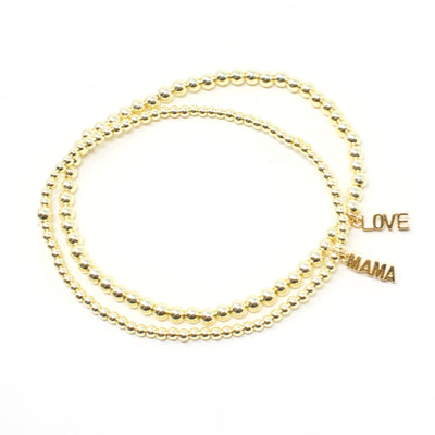 Gold Beaded Charm Bracelets