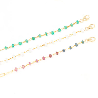 Chain + Gemstone Bracelets C&L
