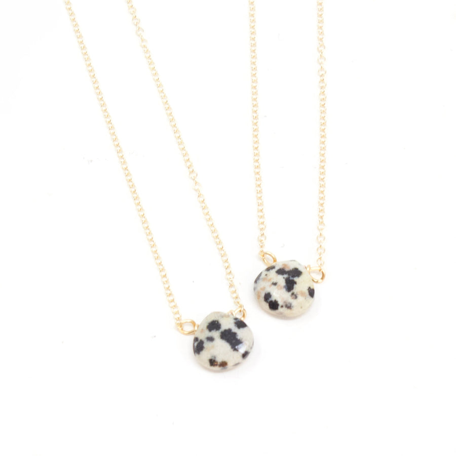 Dalmatian Jasper Teardrop Necklace
