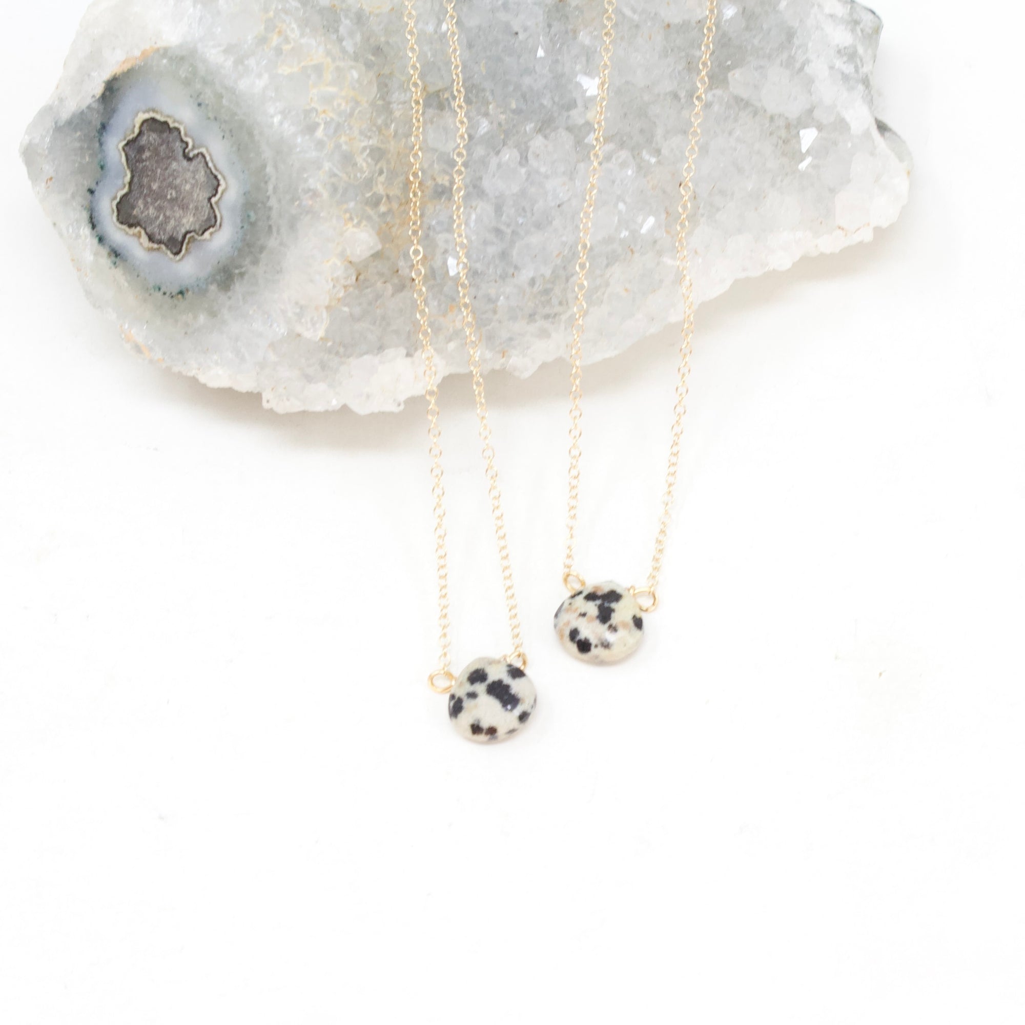 Dalmatian Jasper Teardrop Necklace