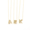 Initial Necklace - Gold Block