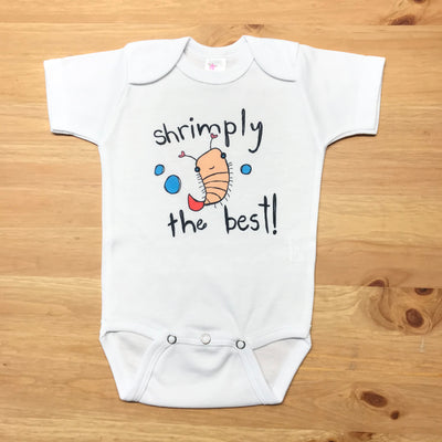 Shrimply the Best baby onesie