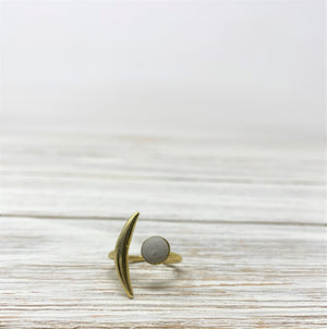 Concrete Moon Ring