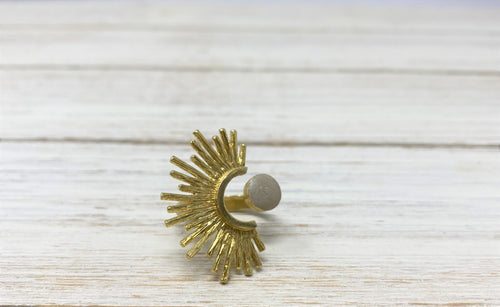Concrete Sun Rays Ring