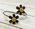 Concrete Brass Flower Bracelet