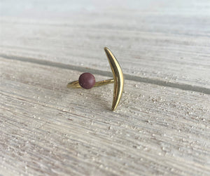 Concrete Moon Ring