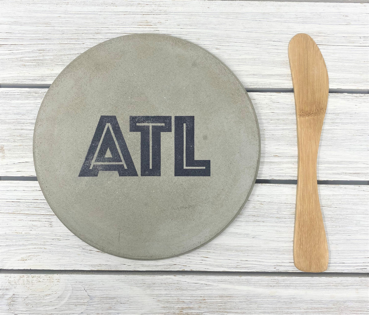 Concrete Cheeseboard (with hook) - ATL Block Stamp