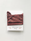 Rusty Red Black Floral Headwrap