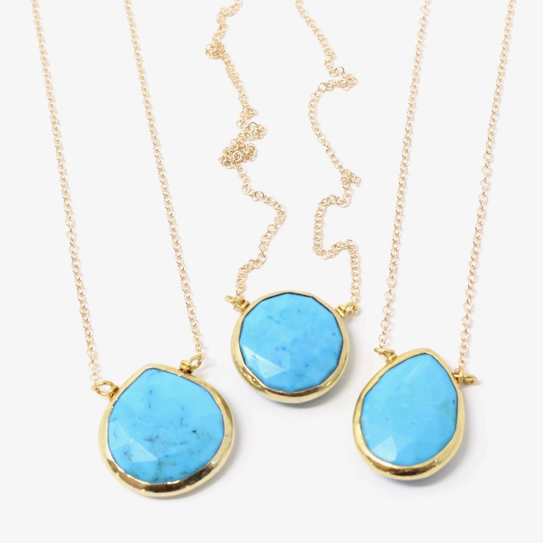 Gemstone Bezel Necklaces