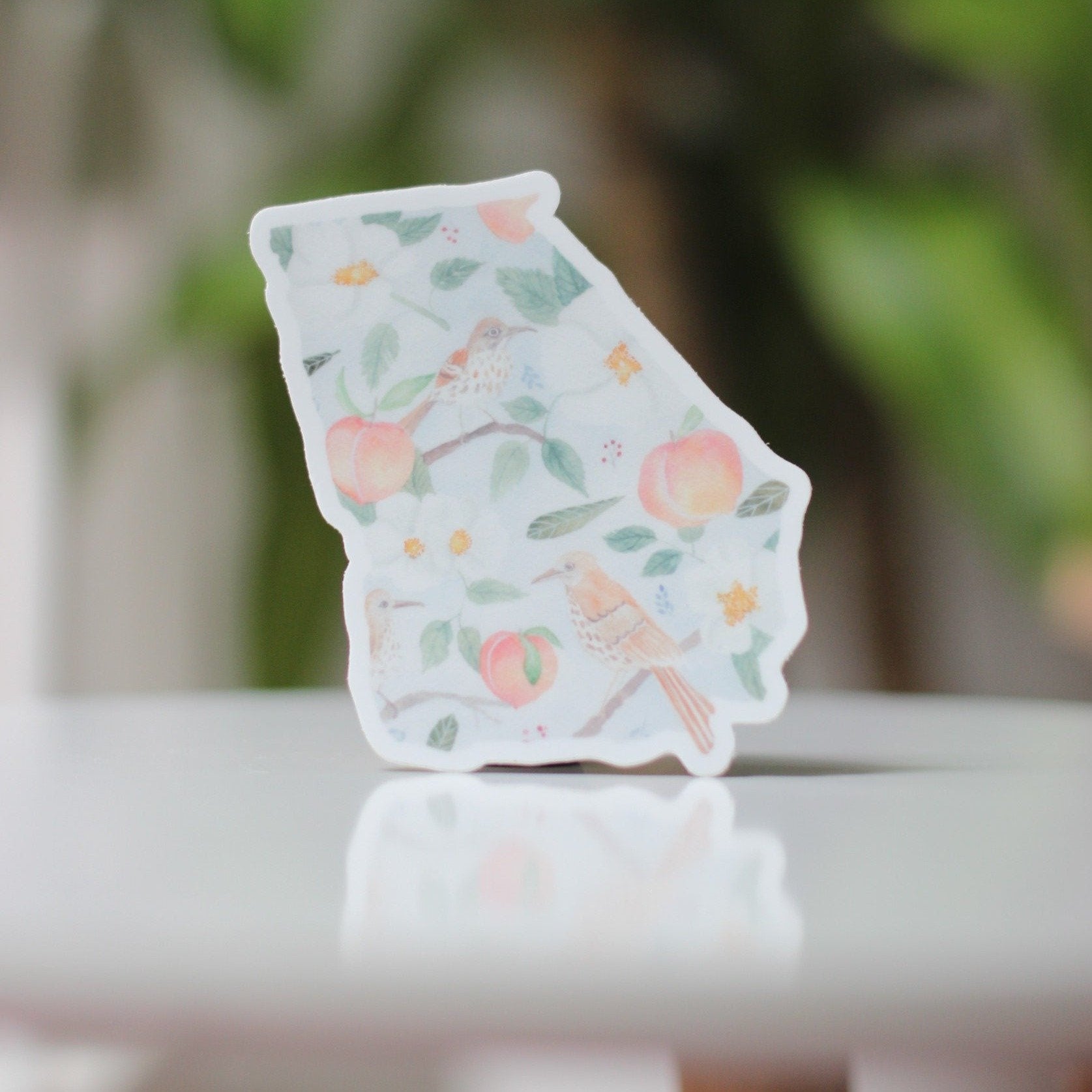 Sticker - Georgia State Symbols - Peach or Plum