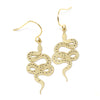 Brass Snake Earrings