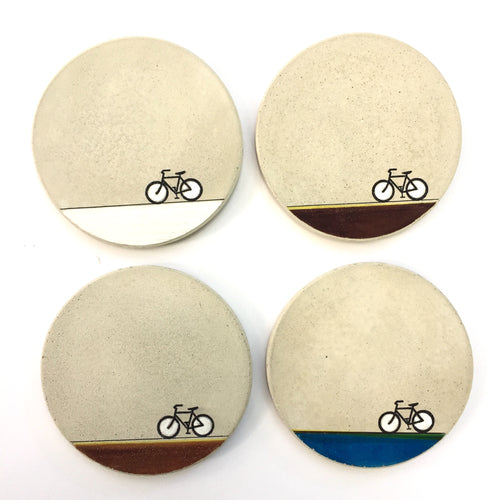 Small Bike Concrete Coasters