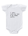 I Only Love My Bed & My Mama Baby Onesie
