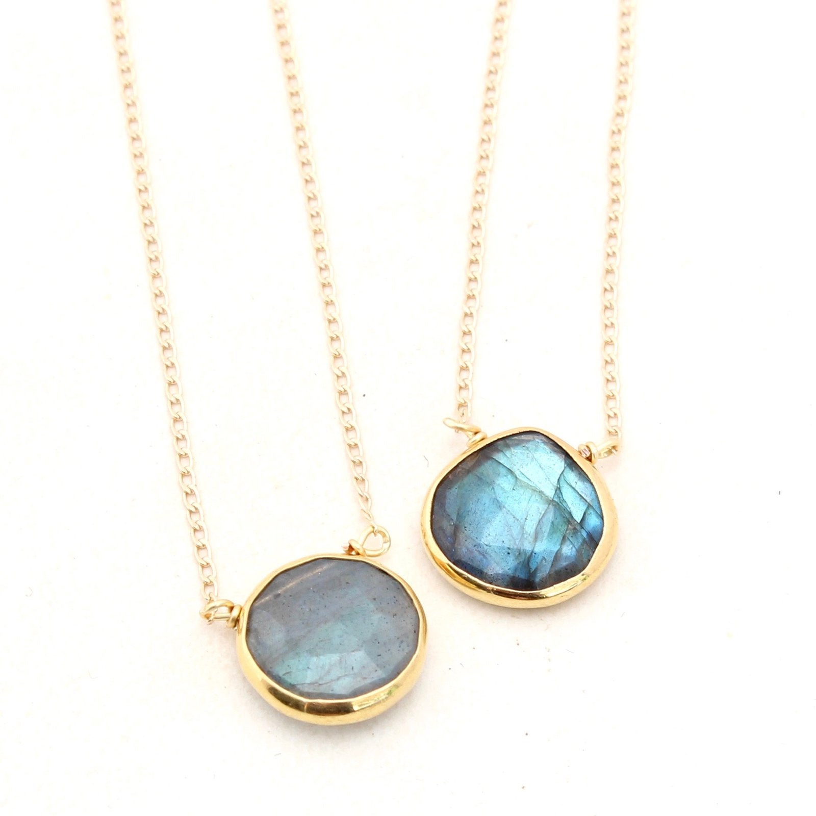 Lab Bezels Necklace