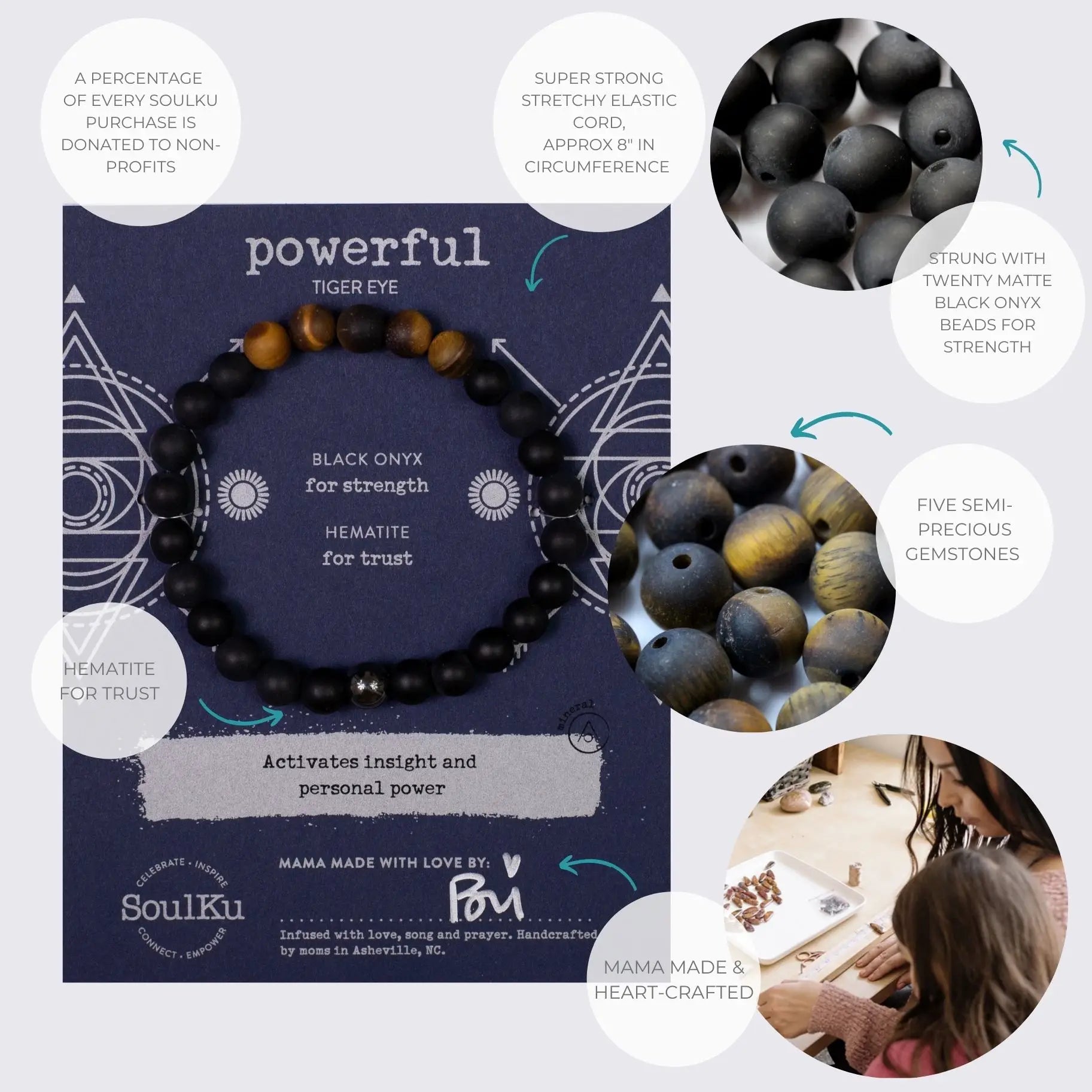 Powerful Tiger's Eye Men's Bracelet