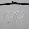 Double Ring Earrings - mixed metals