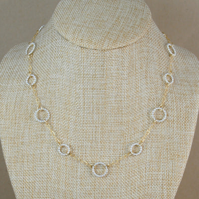 Beaded Floating Chain - mixed metals