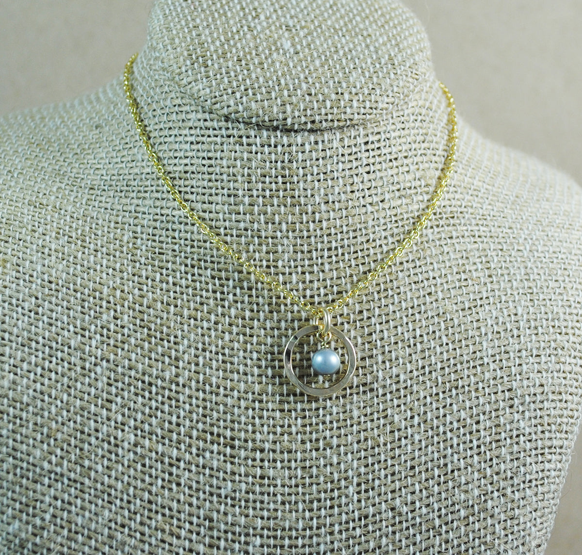 Pearl Halo Pendant - gold filled