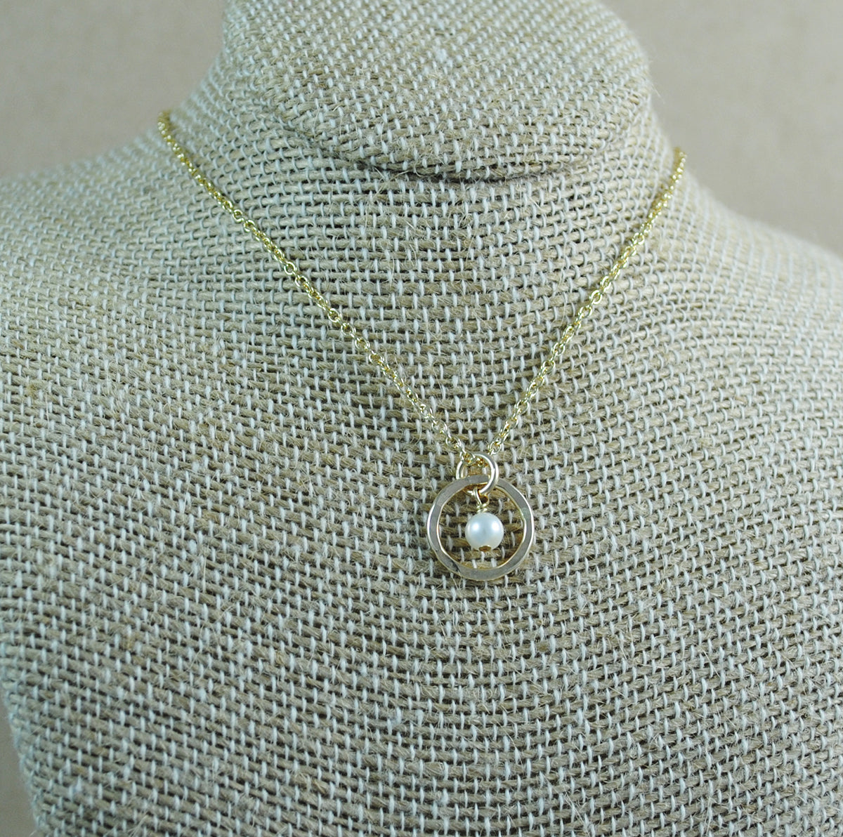 Pearl Halo Pendant - gold filled