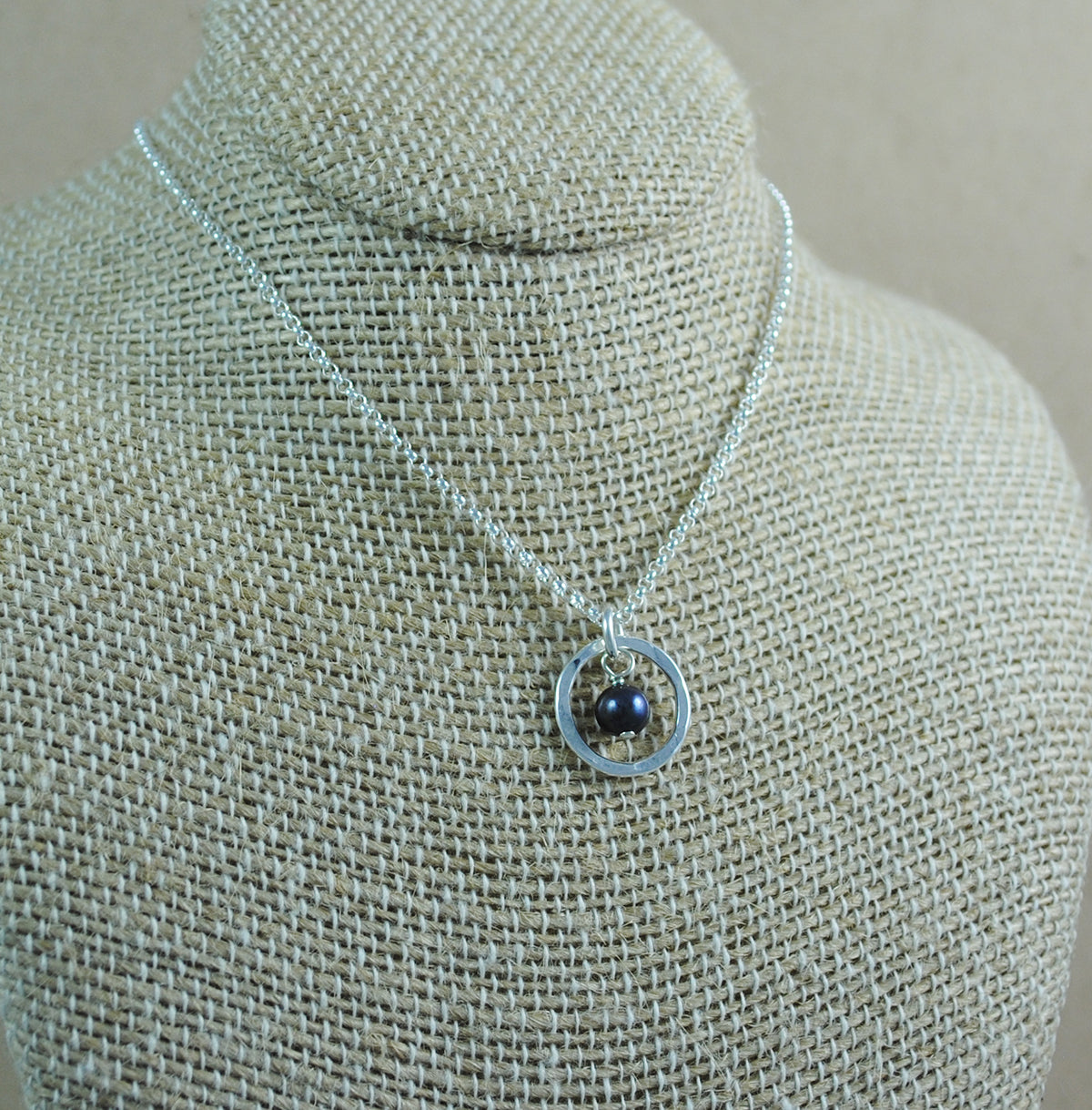 Pearl Halo Pendant - sterling silver