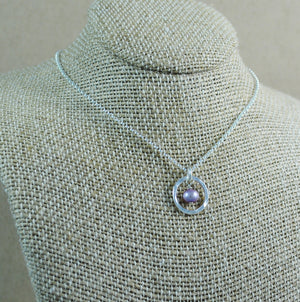 Pearl Halo Pendant - sterling silver