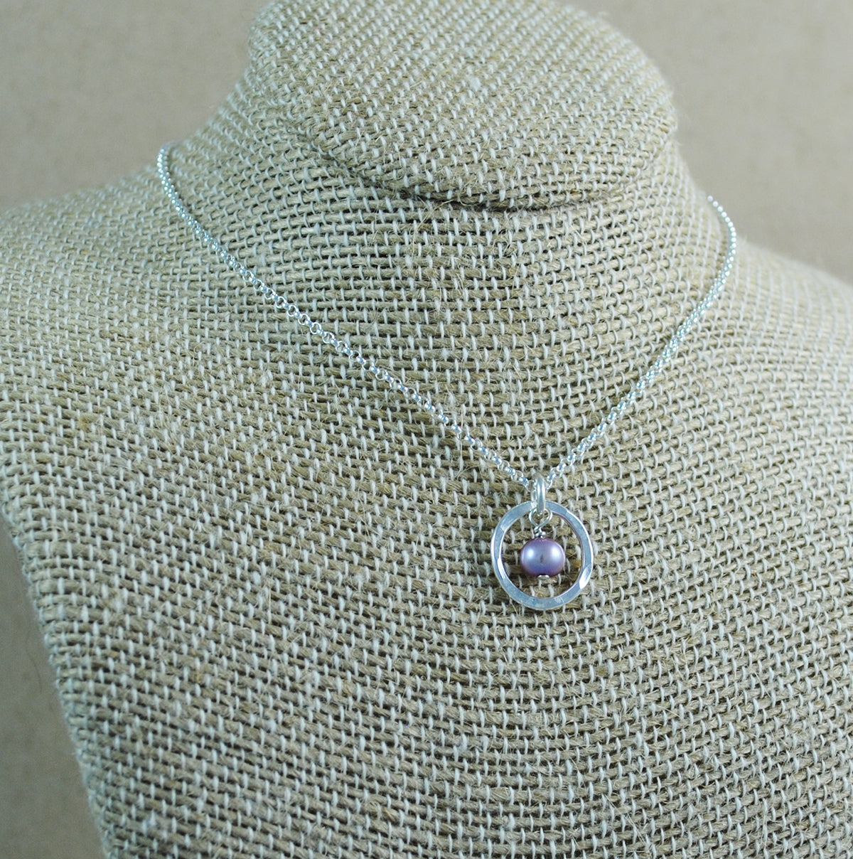 Pearl Halo Pendant - sterling silver