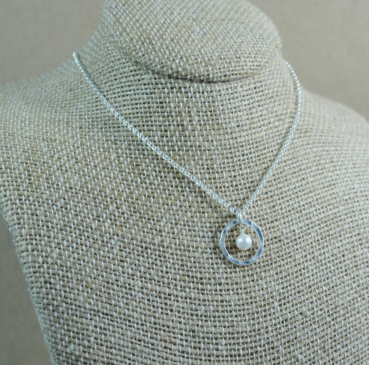 Pearl Halo Pendant - sterling silver