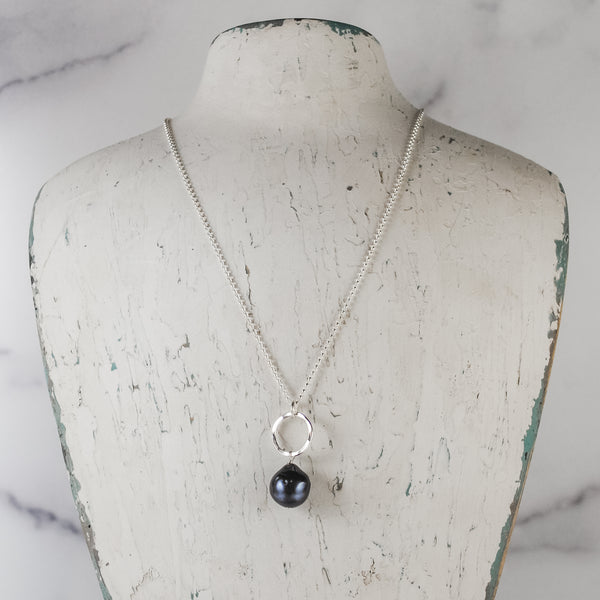 Baroque Pearl Pendant - sterling silver