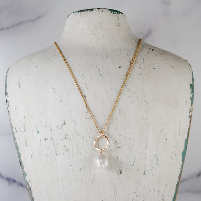 Baroque Pearl Pendant - gold filled