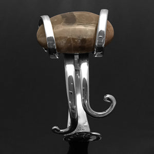 Fork Bracelet with Semi-Precious Stones