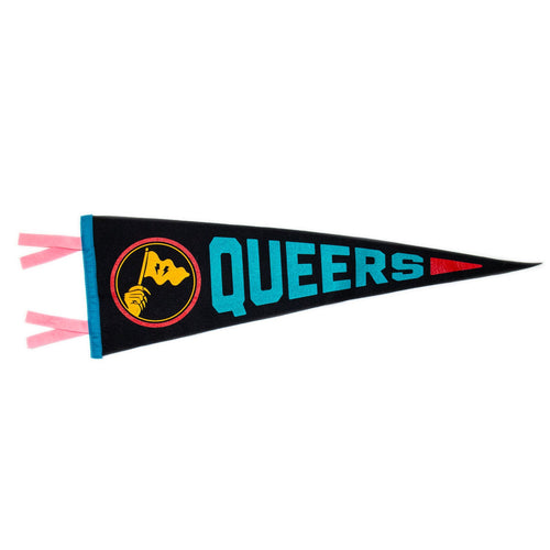 QUEERS PENNANT - HARVEY (Black/Gold/Turquoise/Red)