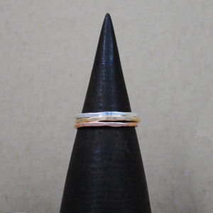 Stacking Ring Set - tri mixed metals