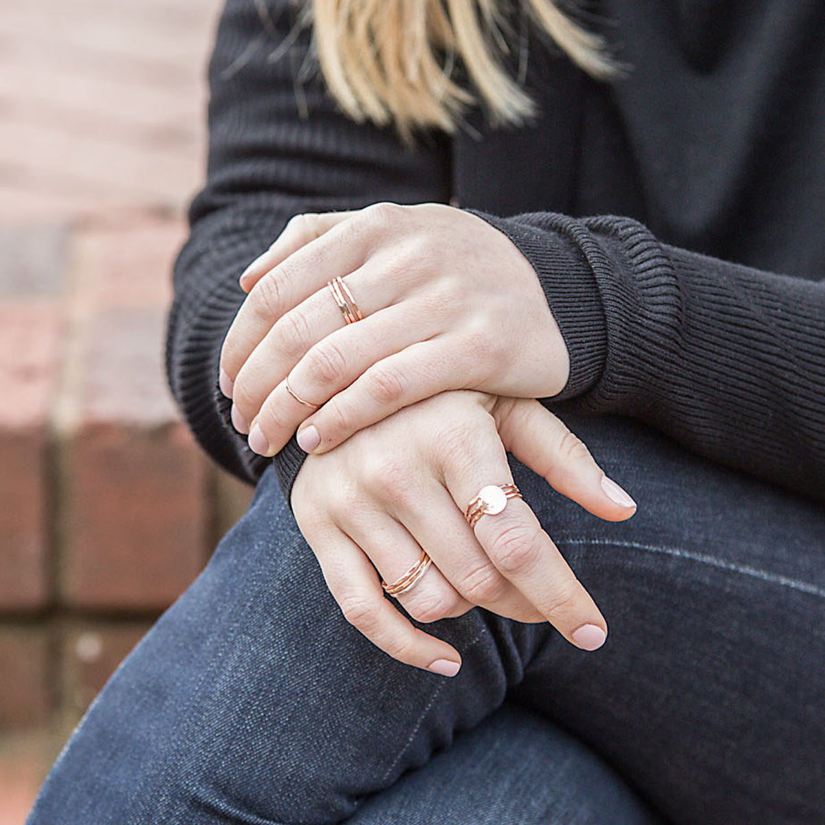 Mini Stacking Rings - rose gold-filled.