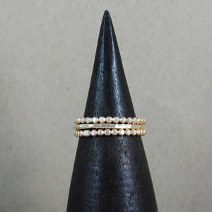 Beaded Stacking Ring Set - gold-filled