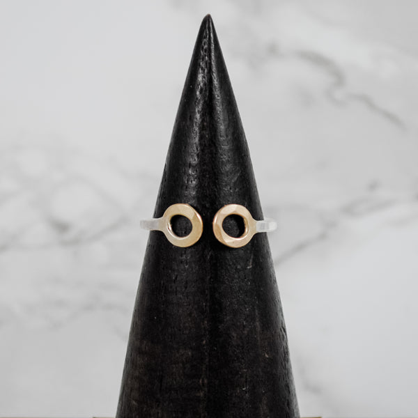 Open Circle Ring - mixed metals