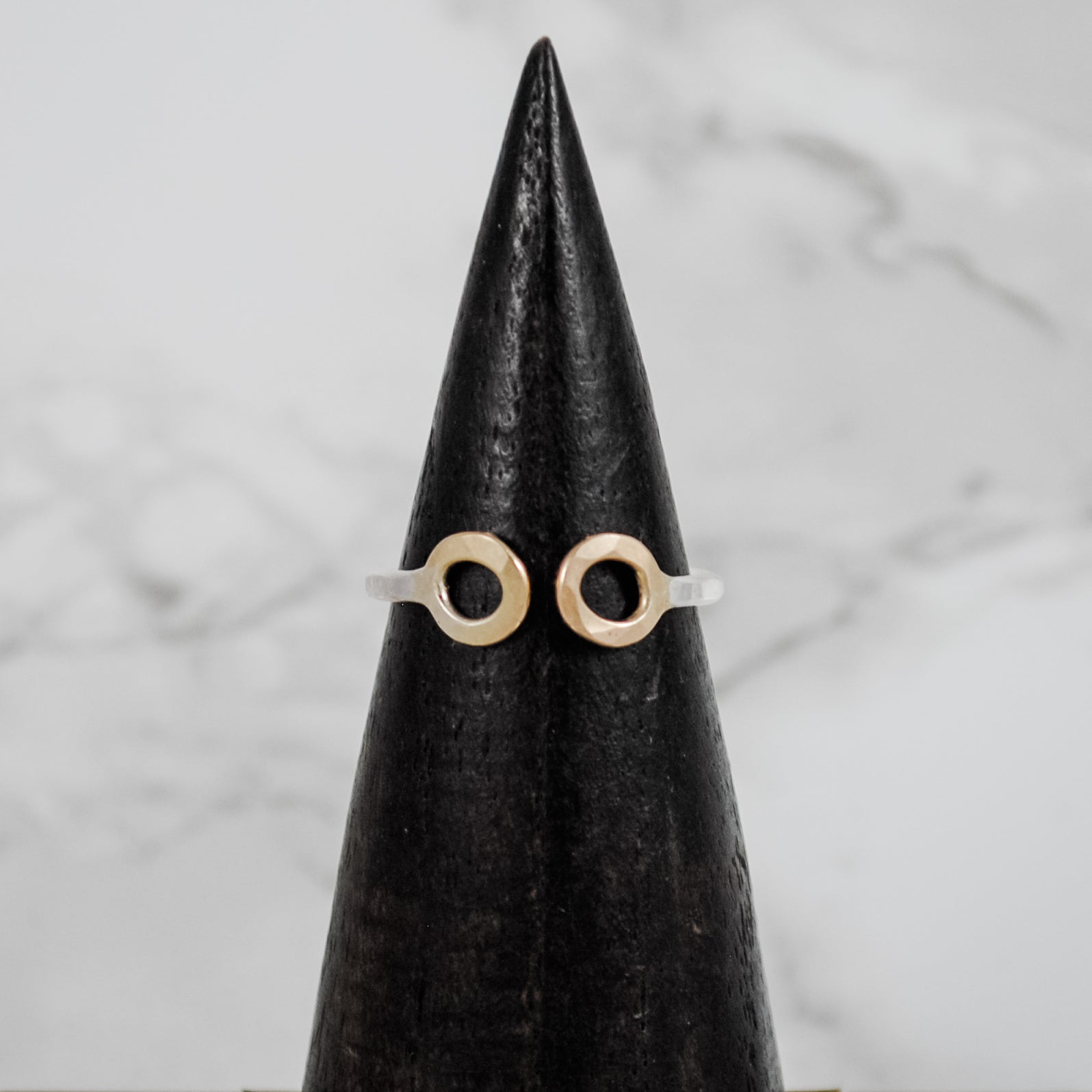 Open Circle Ring - mixed metals