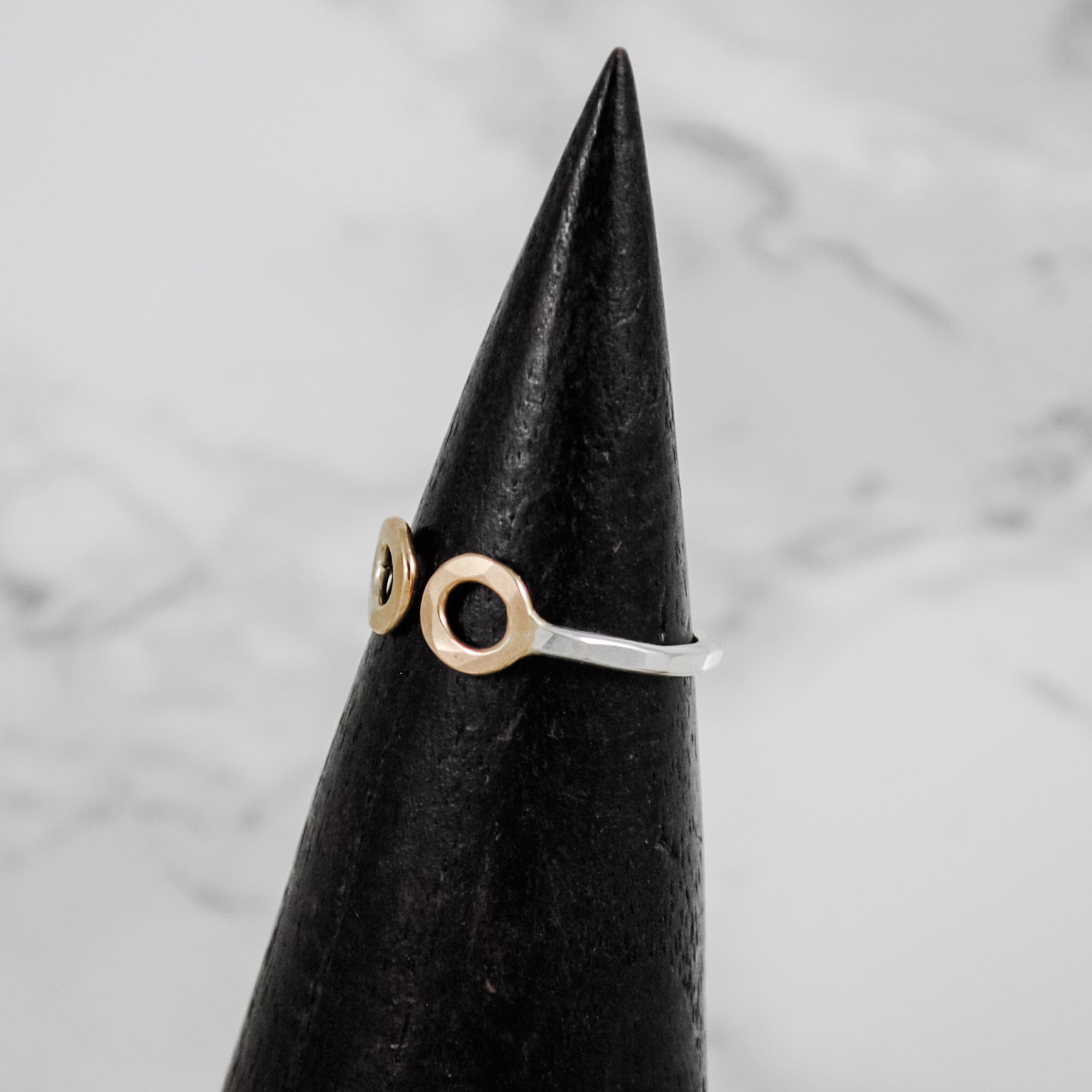 Open Circle Ring - mixed metals
