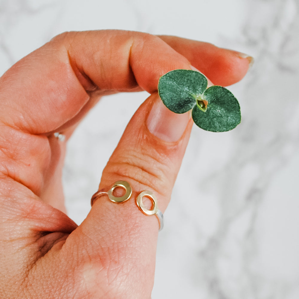 Open Circle Ring - mixed metals