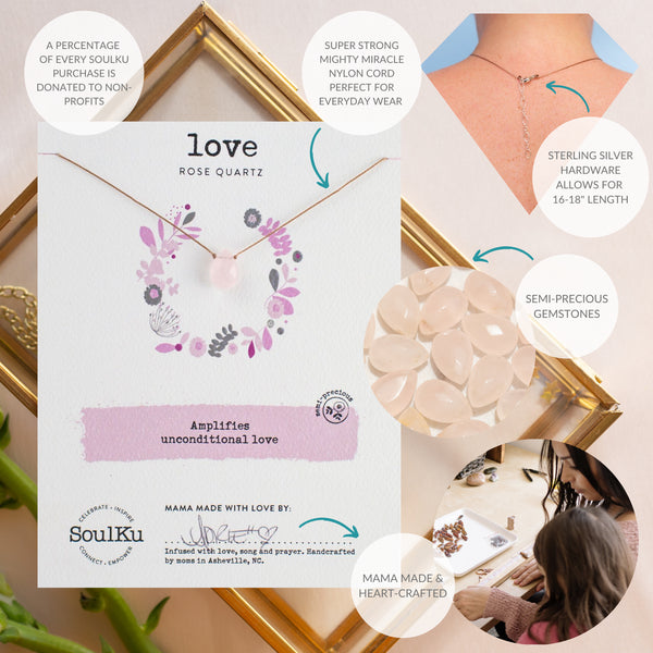 Love Rose Quartz Necklace